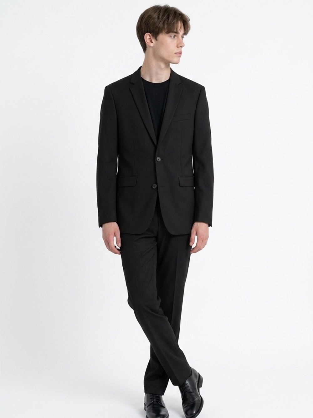 Ben Sherman Men's Black Two-Button Suit Jacket (Blazer)